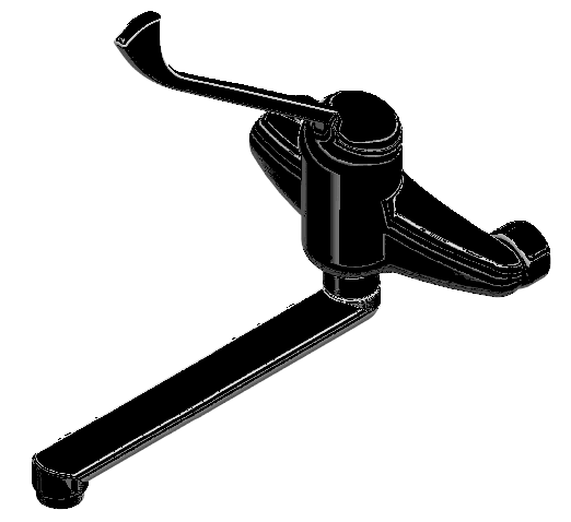 IL1603 SW_MS_Wand-MB mit Clinic-Hebel RAL9005 IL1603 SW_MS_Wand-MB mit Clinic-Hebel RAL9005
