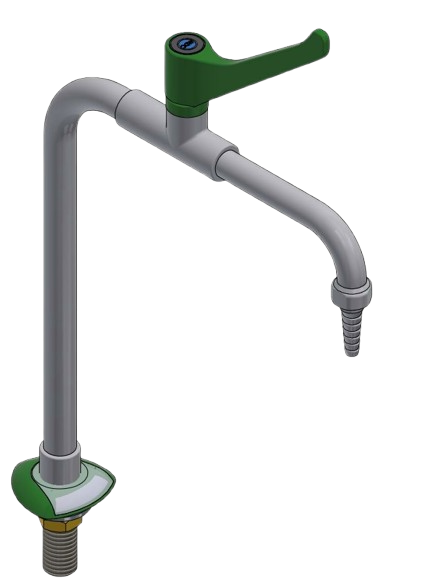 MS-Standarmatur, vernickelt für VE-Wasser mit Langhebel, beschichtet